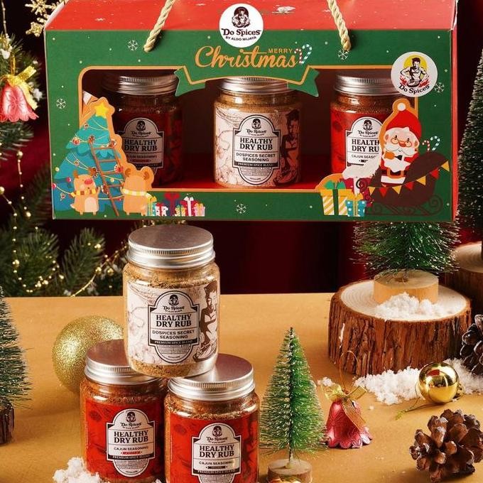 

Murah Dospices Hampers / Gift Box Dospices Bundling 3 Jar Healthy Dry Rub Bumbu Marinasi Rendah Kalori Food