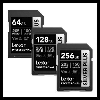LEXAR PROFESSIONAL LSDSIPL064G/128G/256G- BNNNGSD3.064GB/128GB/256GB SDCARD SILVER PLUS