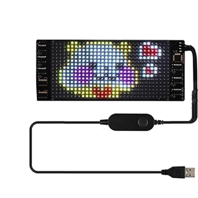 New led running text kaca mobil custom  siap pakai led strobo  5v control apk bluetooth aksesobox ma