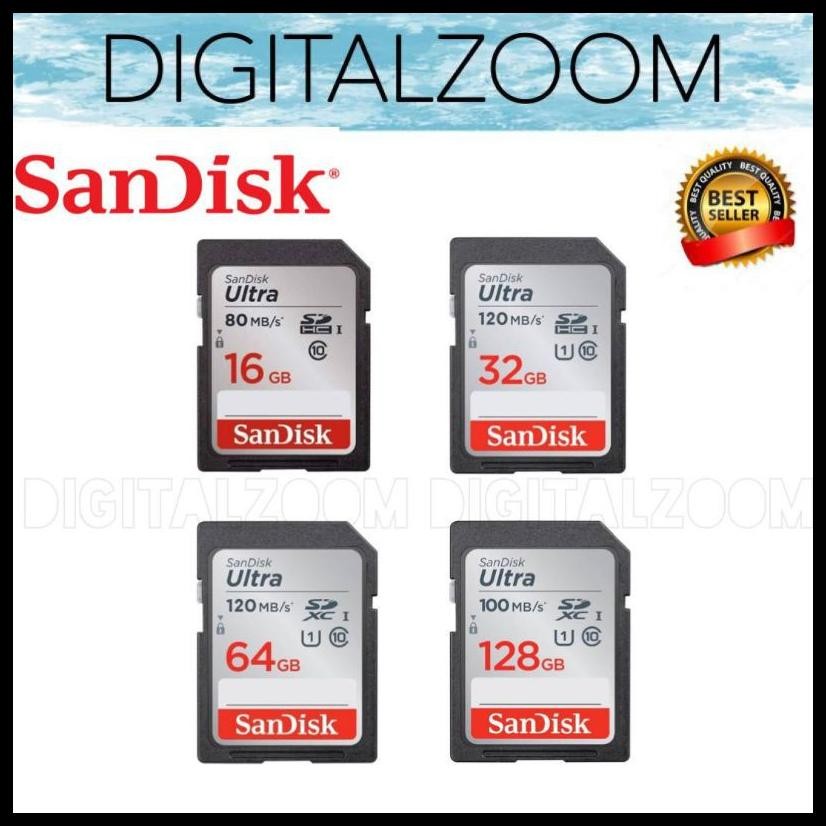 SANDISK ULTRA SD 16GB 32GB 64GB 128GB - MEMORY SANDISK - MEMORY CARD SANDISK