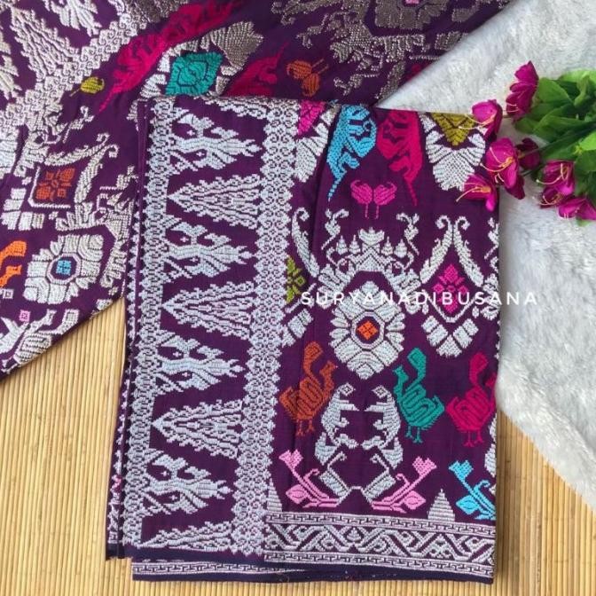 READY SONGKET TENUN BALI | KAIN BALI ASLI | SONGKET PASANGAN BENANG SILVER KLUNGKUNG