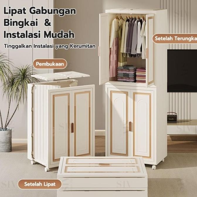 Jumbo Lemari Plastik Lemari Pakaian Plastik Minimalis Almari Pakaian Plastik Lemari Baju Bayi Lemari