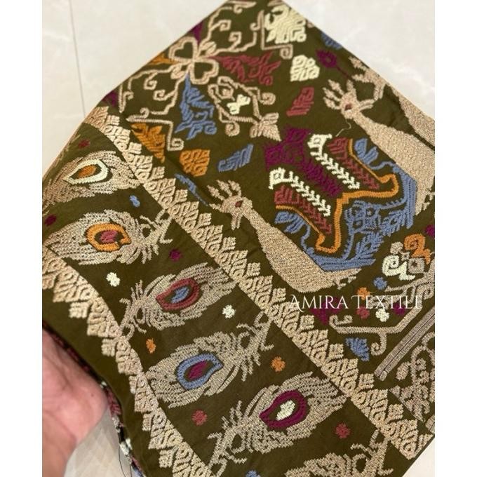 MEGA SALE KAMEN SONGKET BORDIR PREMIUM BENANG CENDANA / ANEKA MOTIF KAIN SONGKET BORDIR BALI PREMIUM