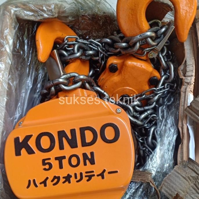 Terlaris Chain Block Katrol Kerekan Takel Kondo 5 Ton 5Mtr Ready Stok