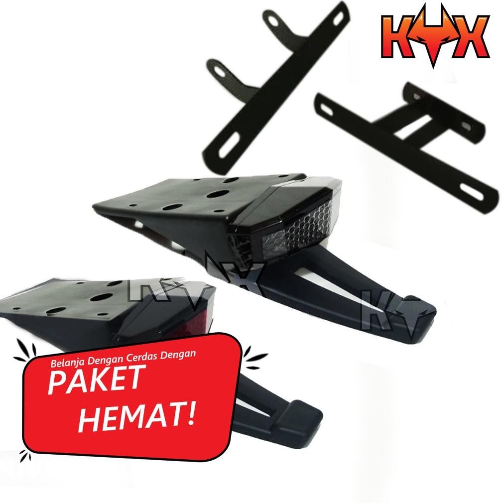 PAKET STOPLAMP 3 IN 1 DAN DUDUKAN PLAT NOMOR DEPAN BELAKANG KAWASAKI KLX DTRACER 150