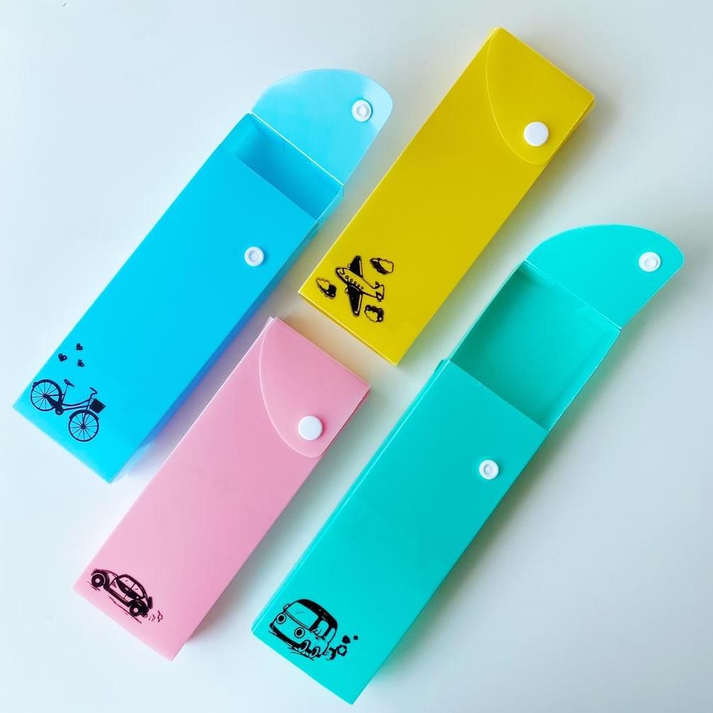 

Fgh-56 Hd Kotak Pensil Sleting Kancing/Tepak Pensil Lucu/Pencil Case /Kotak Pensil Plastik