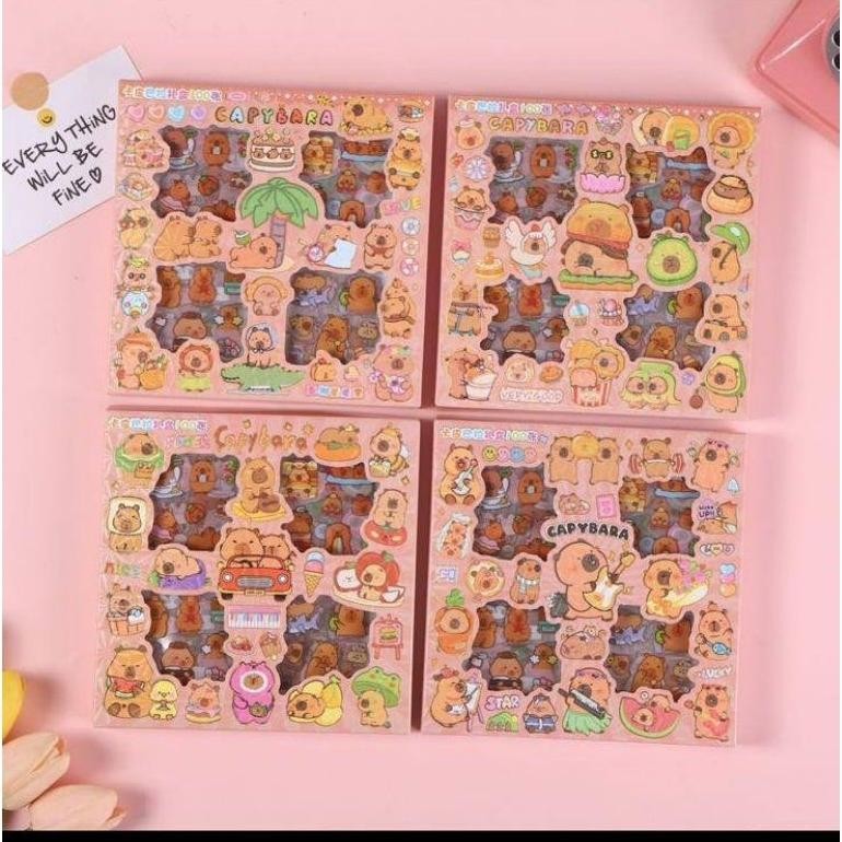 

dg-78 wwr-76 Sticker Capybara Karakter Lucu / Stiker Korea Aesthetic / Sticker Sanrio Momo Anne Lotso Labubu Original Termurah
