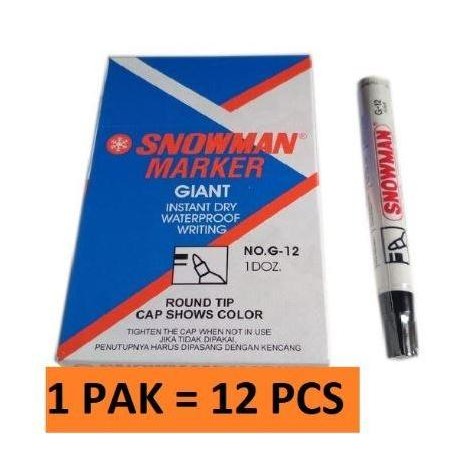 

(12pc) SPIDOL PERMANEN SNOWMAN MARKER G 12 / SEPIDOL PERMANENT AG 12 by Radhiant official