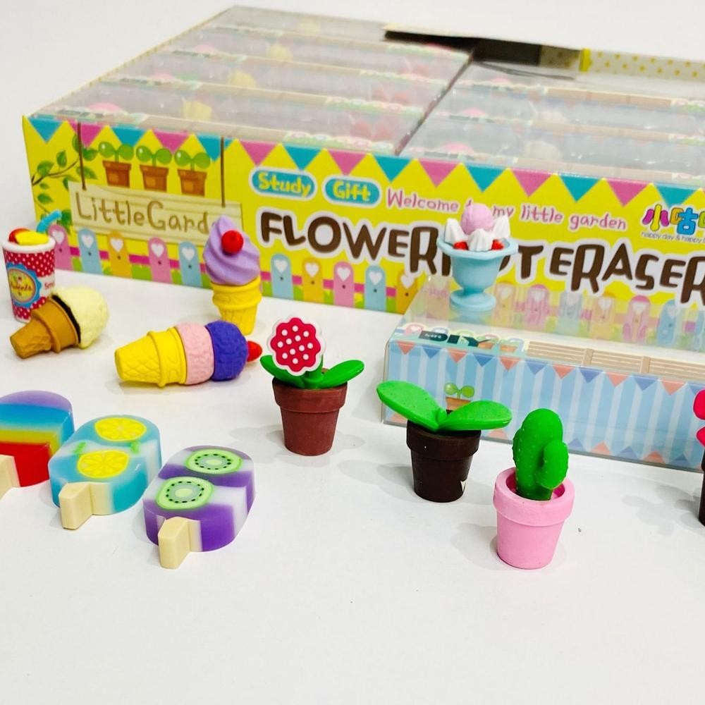 

Up15 Hd Penghapus 4 Pcs / Penghapus Set Lucu Bentuk Ice Cream Pot Bunga