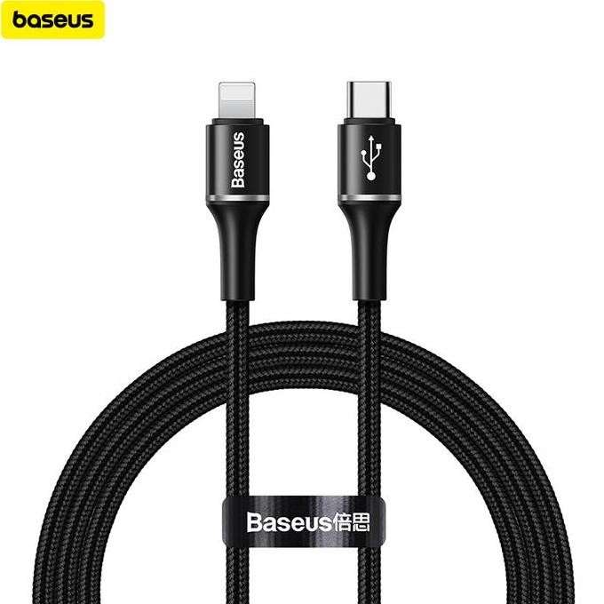 baseus halo data cable type-c to ip pd 20w 1m kabel ponsel termurah