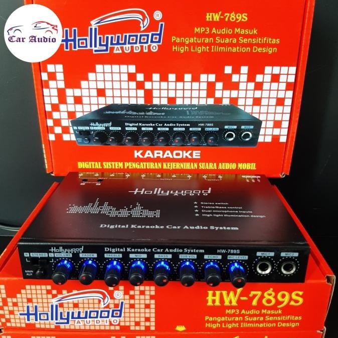 Parametrik Audio Mobil Pre Amplifier Karaoke Usb Equalizer Hollywood Original