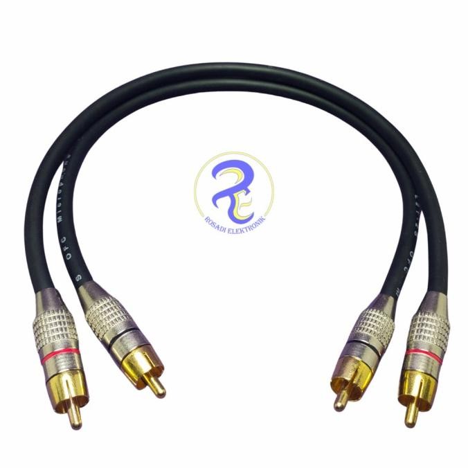 Baru kabel rca to rca pendek audio mixer amplifier 50 CM