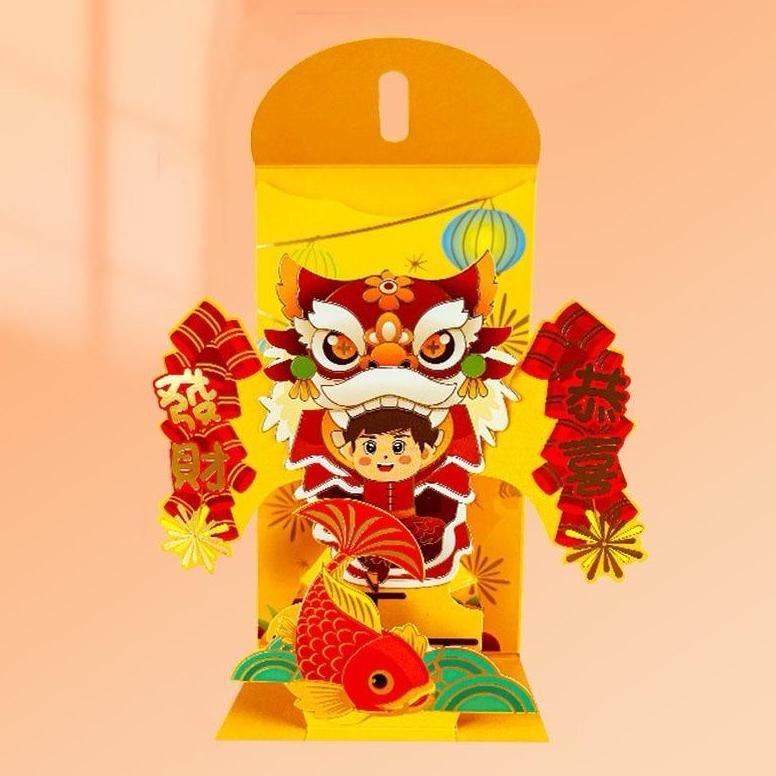 

Fgh-56 Angpao Premium Pop Up 3D Hongpao Dragon Lucu Murah Premium Tebal Hong Pao