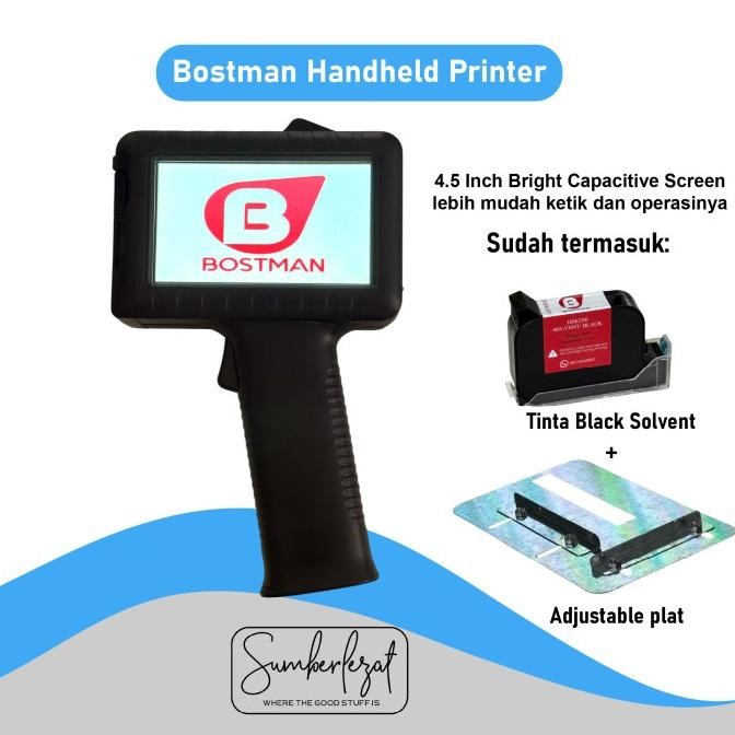 Produk Baru Bostman Mini Printer Handheld - Alat mesin Cetak Expired Date