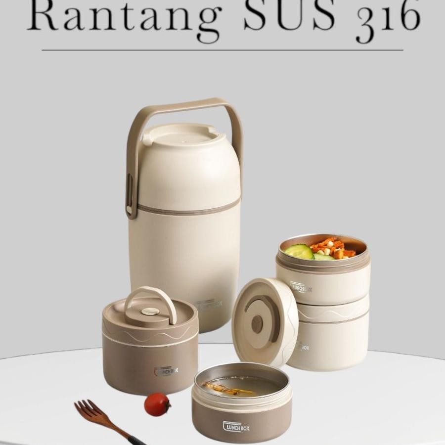 Rj Ota Rantang 3 Uun 316L Lunchbo 316L Bento Bahan 316L