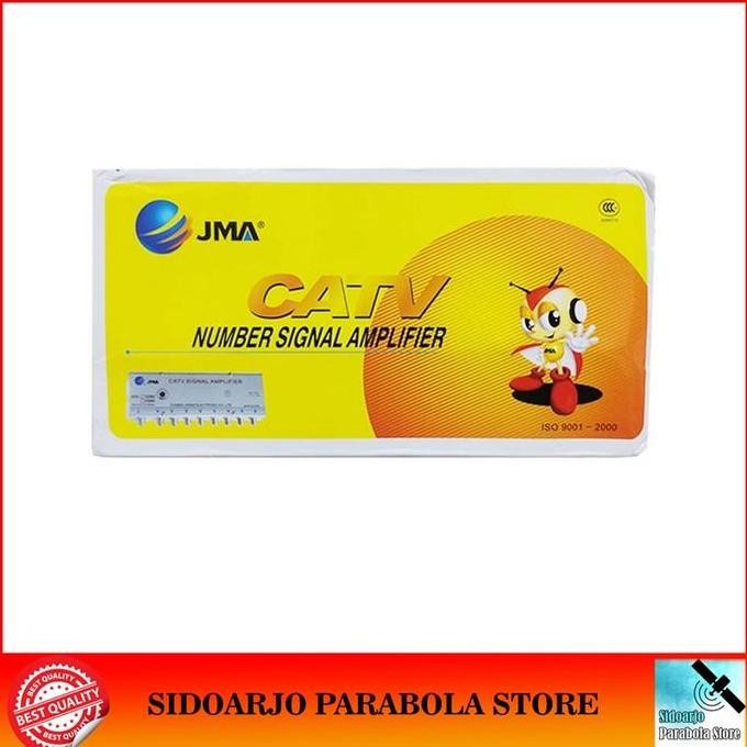 Booster Antena Tv Uhf Vhf Digital & Tv Kabel Catv Amplifier Splitter 8 Way 30Db Jma-1030Mk8 Original