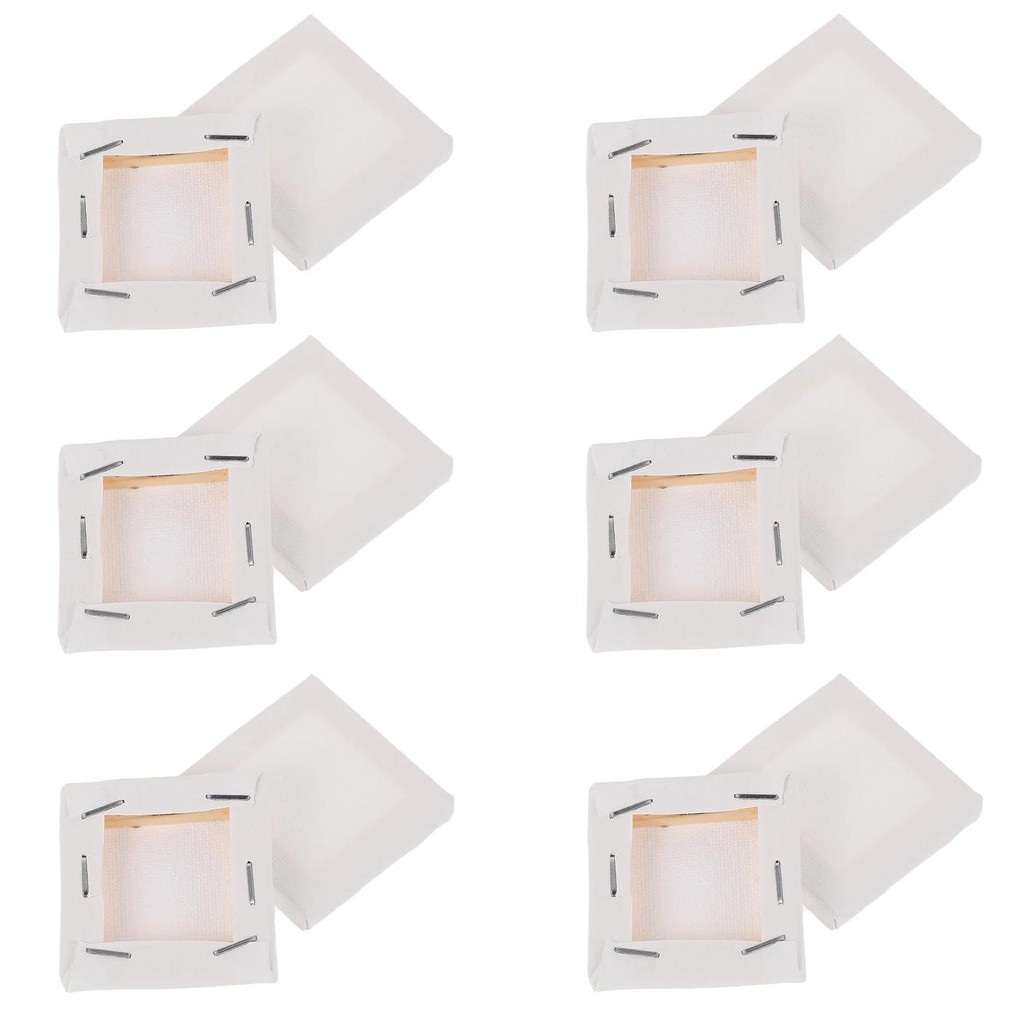 

12 Pcs Painting Canvas Mini Oil Painting Canvas Frames Stretched Cotton Boards Diy Blank Stretcher Supplies