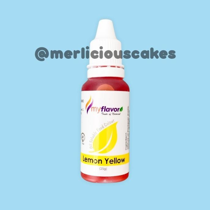 

TERSEDIA Lemon Yellow Oil My Flavor Food Colour Pewarna Makanan Buttercream
