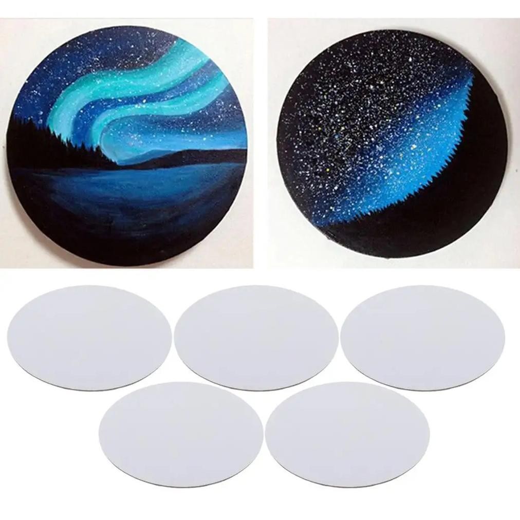 

5 Blank Wood Stretched Canvas Panel Board For Oil Acrylic Painting