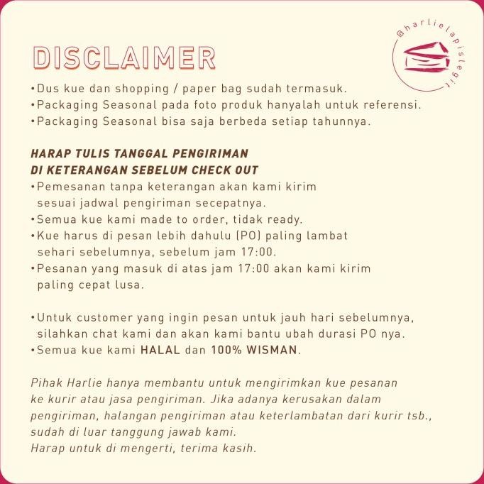 

Grosir New Limited - Harlie Lapis Legit Mix 10 X 20 - Butter Keju Wisman