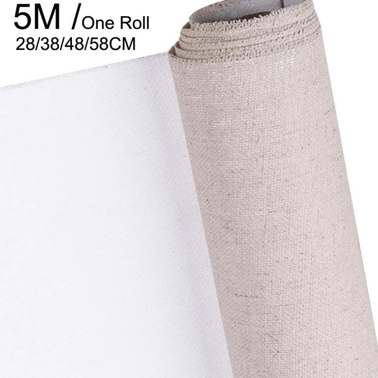 

Linen Blend Primed Blank Canvas For High Quality Layer Oil Painting Canvas Waterproof Linen Art Supplies For Artist 5M One Roll