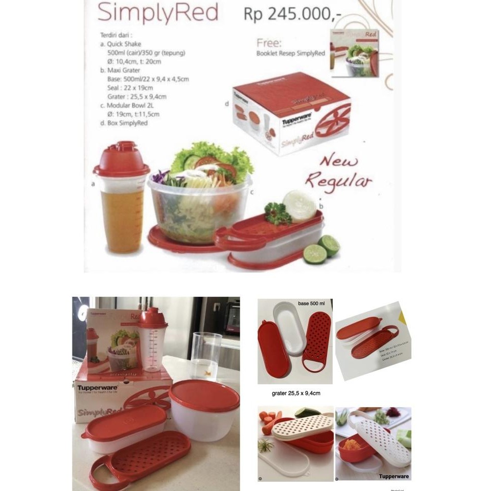 Parutan keju,wartel,etc+ Shaker (Gelas Ukur) + Bowl 2 Liter Tupperware Terlaris