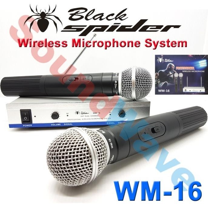 Produk Baru BLACK SPIDER WM 16 MIC WIRELESS | MICROPHONE 2 HANDHELD | MIKROFON MIK