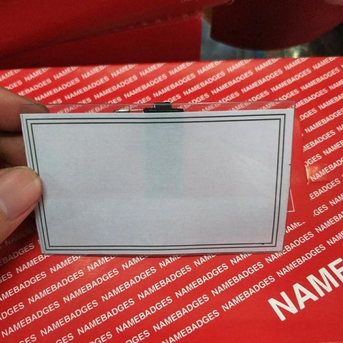 

Name Badges / Name Tag Peniti ( isi 50 pcs ) murah