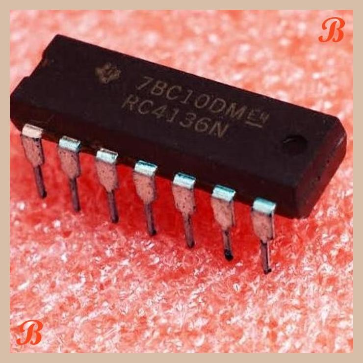 [SRE] RC4136N RC4136 RC 4136 Quad OpAmp GP IC Dip-14 3MHz RC413GN
