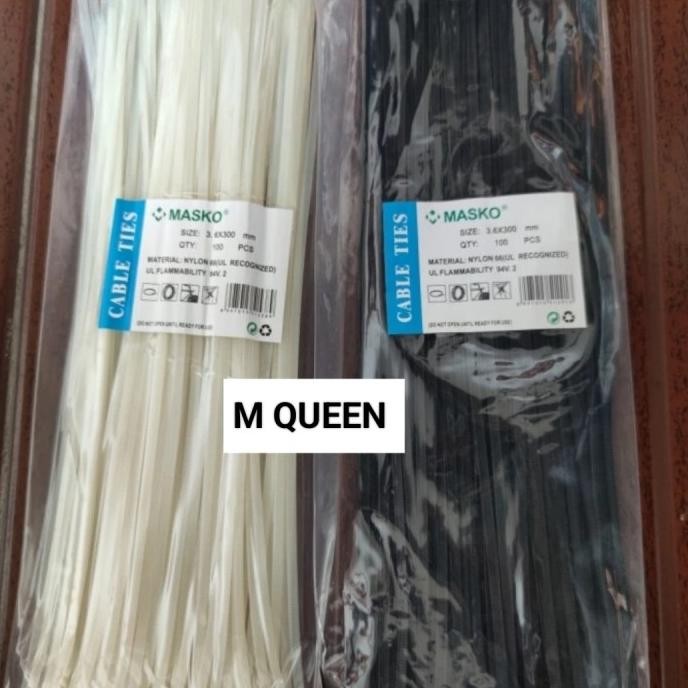 

KABEL TIS TIES / CABLE TIE 3.6X300MM 3.6 X 300MM 30 CM PUTIH / HITAM murah
