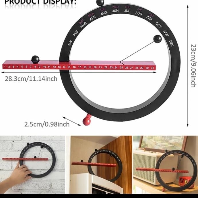 

nordic calendar table kalender meja retro vintage home decor cafe murah
