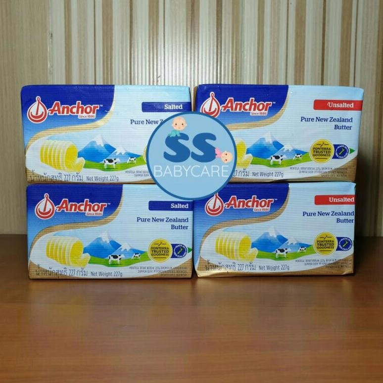 

Anchor Butter 200gr Unsalted & Salted - Lemak Tambahan MPASI - BB Booster MPASI