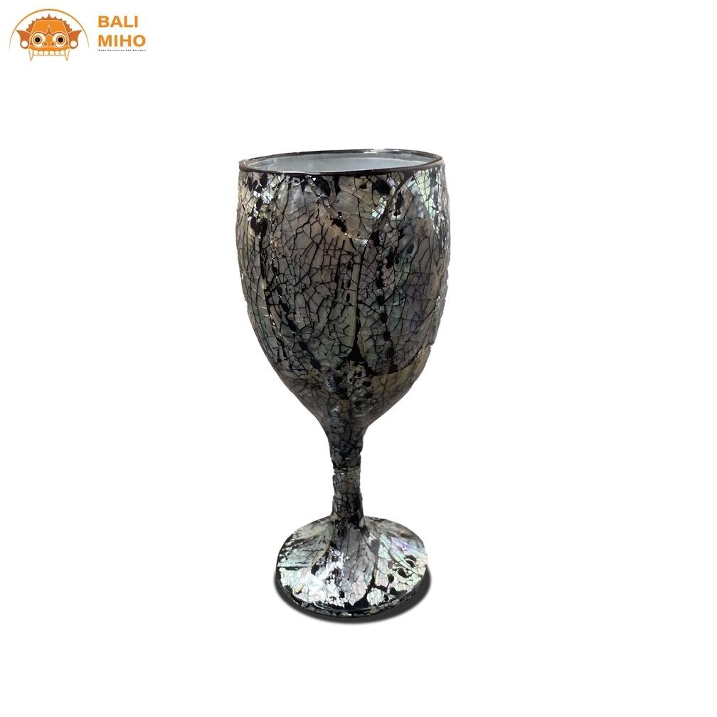 Living Gelas Wine Kerang Mata 7 - Seashell Glass - Gelas Cangkang Kerang Abalone Mata Tujuh - Gelas 