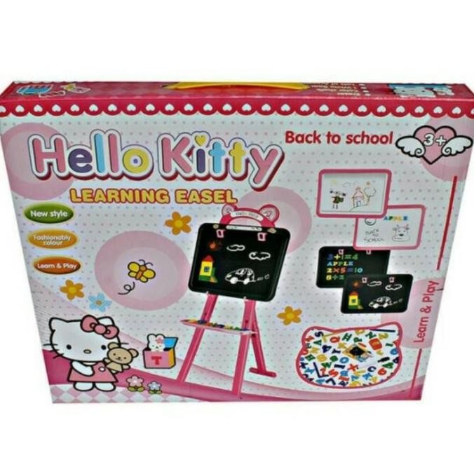 

Magnetik white board hello kitty learning easel papan tulis magnet HTY