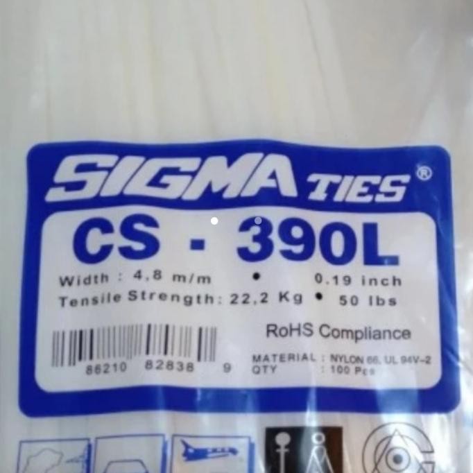 

KABEL TIES SIGMA CS-390L lebar 4,8 cm warna PUTIH murah