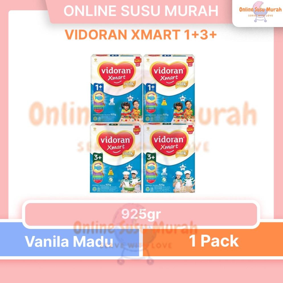 

VIDORAN XMART 1+ 3+ 925GR VANILA MADU IMUN UP SUSU FORMULA TAHAP 1 DAN 3 925 GR SSKD