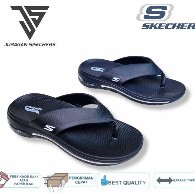 SANDAL SKECHERS ARCH FIT/SANDAL JEPIT PRIA/ SABDAL SKECHERS PRIA