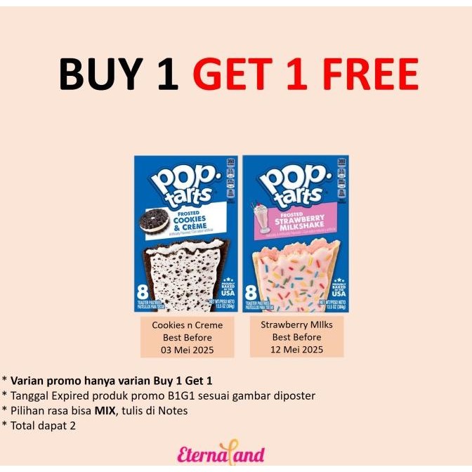 

Murah Kelloggs Pop Tarts 8 Toaster Pastries - Pastri Impor Isi 8 Pastri
