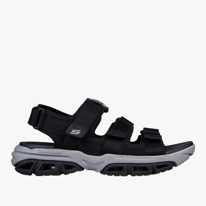Skechers Sepatu Sandal Pria Atlan Men's Sandal - Black Original