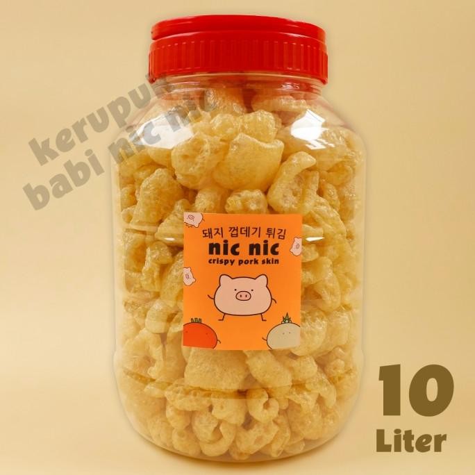 

Grosir Kerupuk Kulit Babi Nic Nic Toples Jumbo 10 Liter Snack Cemilan Kerubi