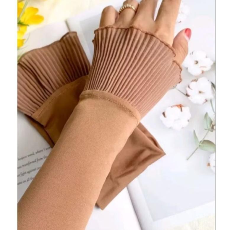 Handsock Queen Ruffle / Handsock Renda Plisket / Manset Tangan Renda Plisket/ Handsock  Plisket