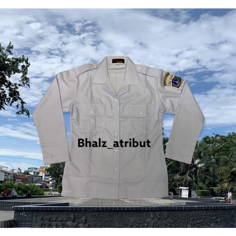 TERLARIS Baju putih dki seragam pemda putih dki kemeja putih jaya raya(BAHAN TXSAS WANITA)
