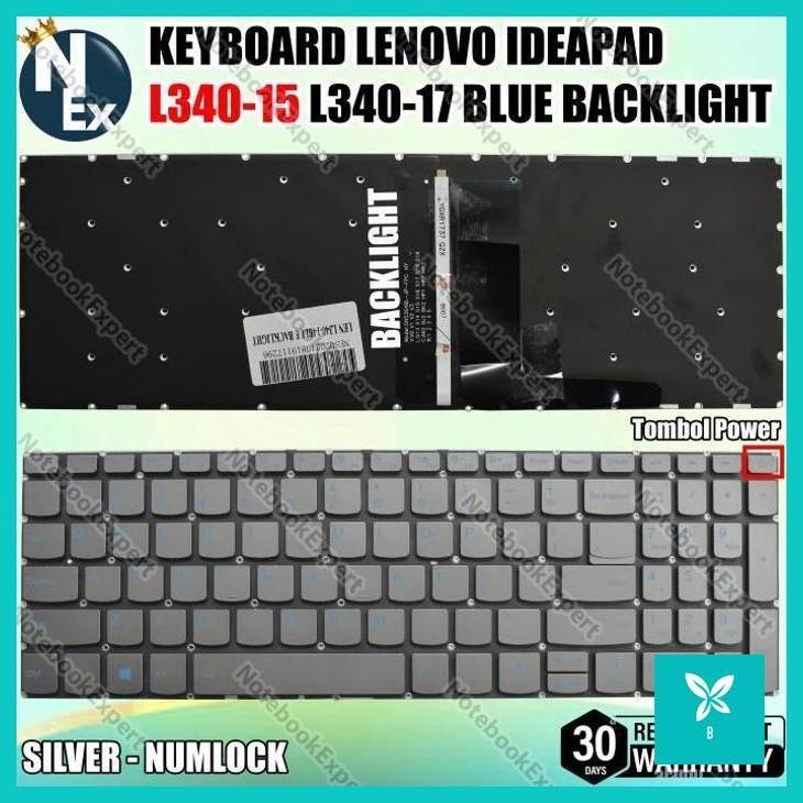 | AHN | KEYBOARD IDEAPAD L340-15 L340-17 BLUE BACKLIGHT - SILVER