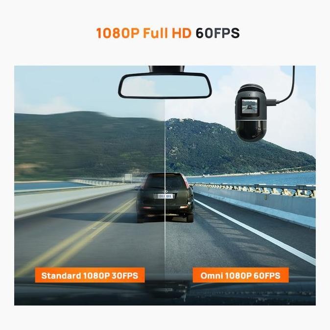 New 70mai Dash Cam OMNI X200 (64GB) 360 Full View 4G Connect HD 1080P FOV 140 Kamera Depan Dasbor Mo