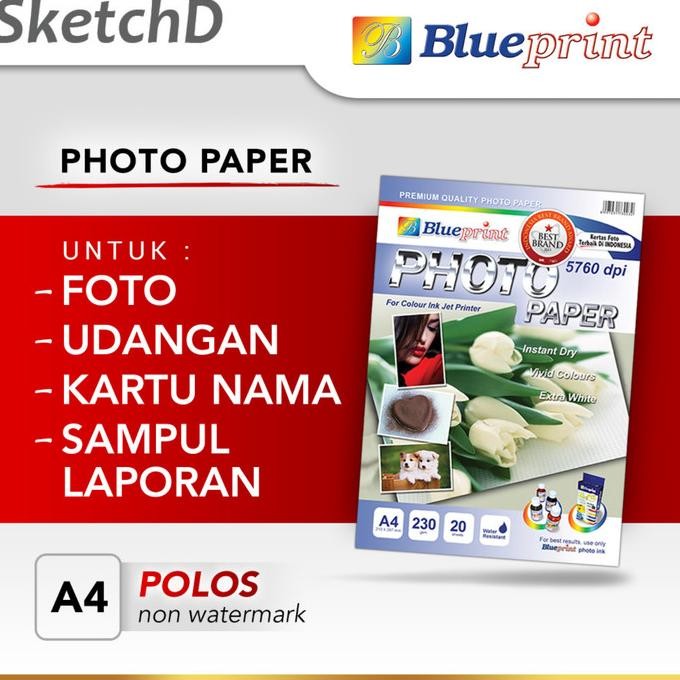 

Kertas Foto A4-230 Tulip Blueprint 20 Lbr Terbaru