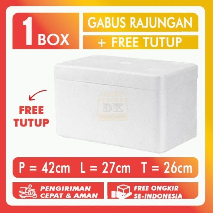 

Gabus Rajungan Box Styrofoam Kotak Beku Sterofoam Seafood 42X27X26Cm Terlaris