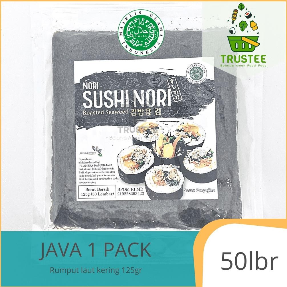 

Ew-45 Java Yaki Sushi Nori - Roasted Seaweed - Rumput Laut Panggang Kemasan 50 Lbr