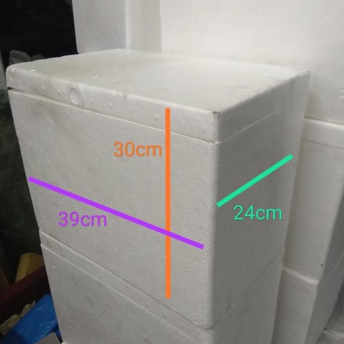 

Gabus Box / Styrofoam Box 39X24X30Cm (Berat Volume) Promo