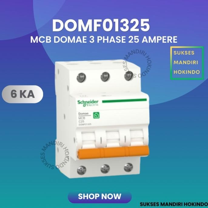 Spesial Mcb 3 Phase 25 Ampere 3P 25A 3Pole Schneider Domae Baru 6Ka Ori Sni