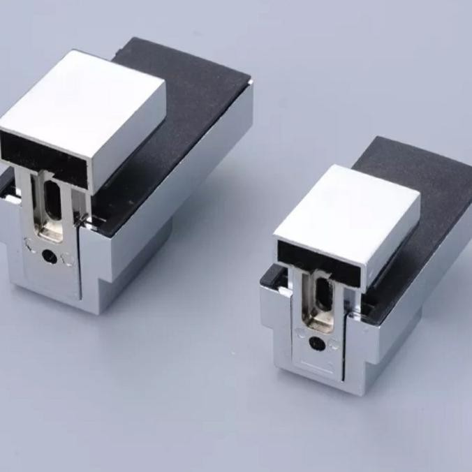 JEPITAN KACA RAK KLEMAN 18MM CHROME KLEM SHELF AMBALAN KACA RAK.